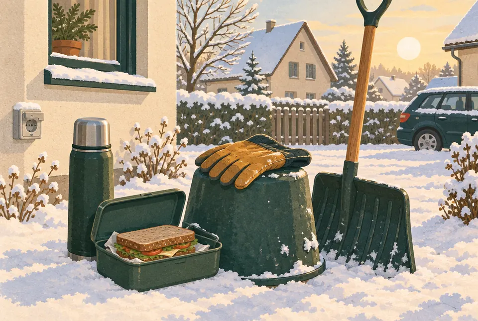 Illustration: Durchhalten: trinken, essen, Pausen