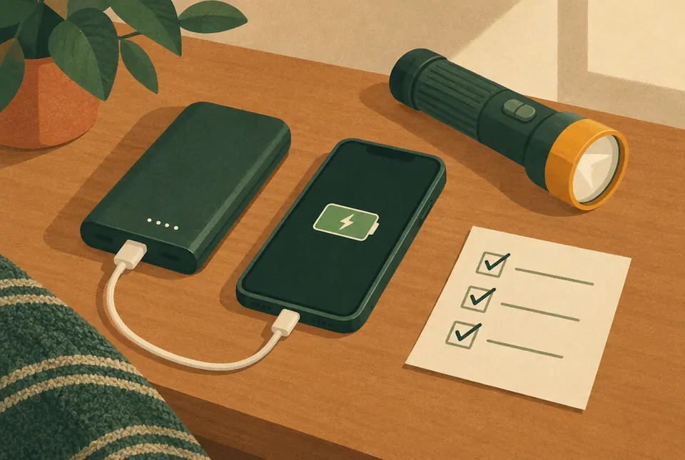 Illustration: Powerbank und Ladeplan