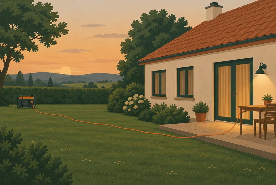 Illustration: Stromerzeuger: nie selbst ans Hausnetz