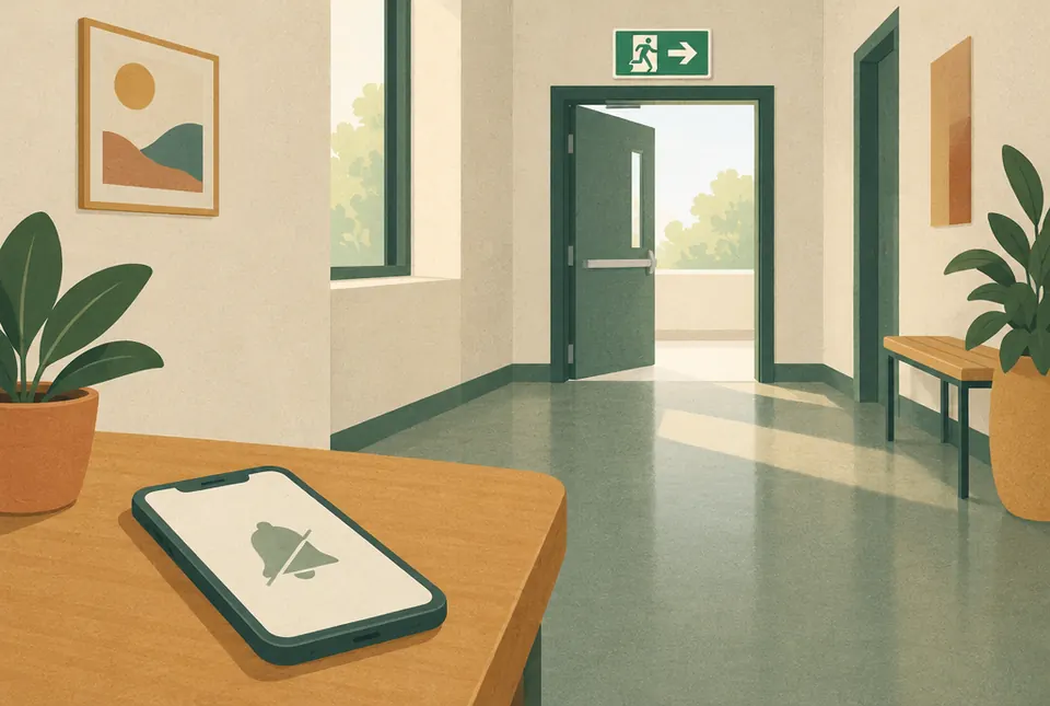 Illustration: Flüchten, Verstecken, Alarmieren