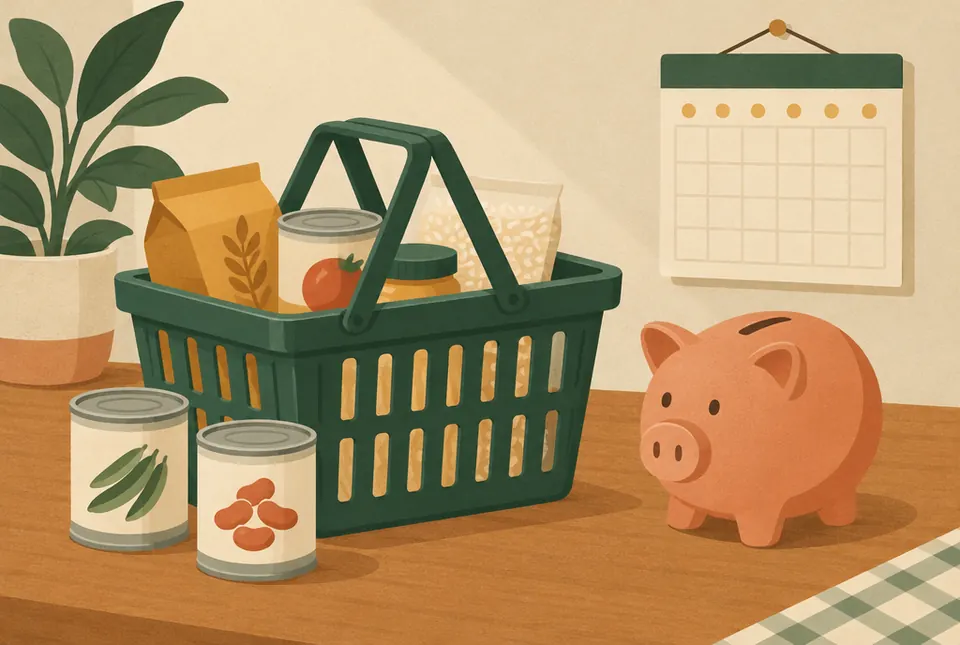 Illustration: Vorrat mit kleinem Budget