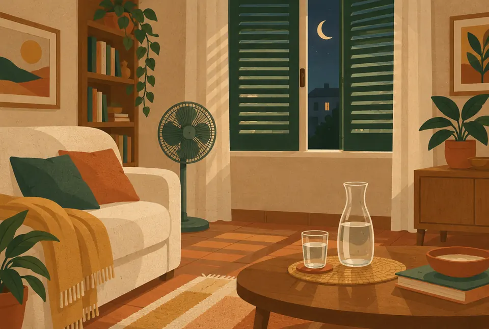 Illustration: Hitze: die Wohnung kühl halten