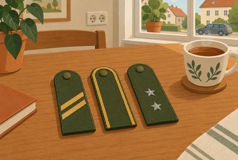 Illustration: Dienstgrade grob erkennen