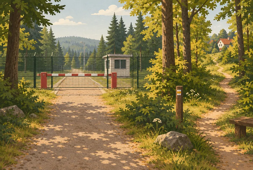 Illustration: Sperrgebiete, Wachen und Kontrollen